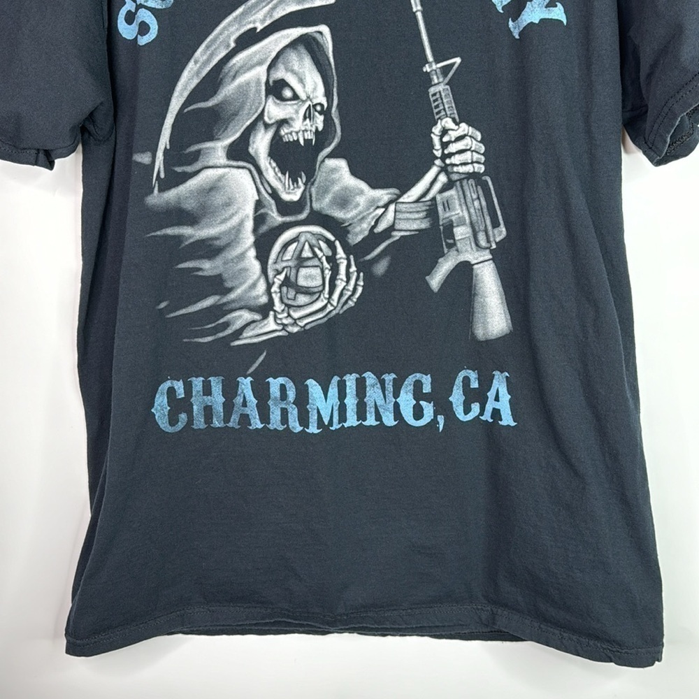 Sons Of Anarchy Grim Reaper Charming, CA Black Tshirt Size XL - Picture 3 of 7
